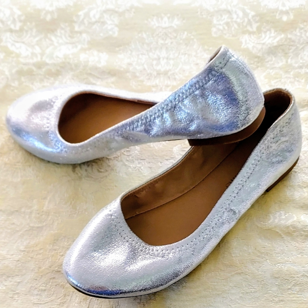 Dream ParShimmering Silver Ballet Flats